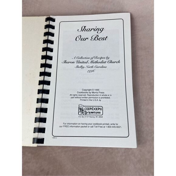 Vintage Shelby NC Cookbook Sharon United Methodist Church - Picture 3 of 4